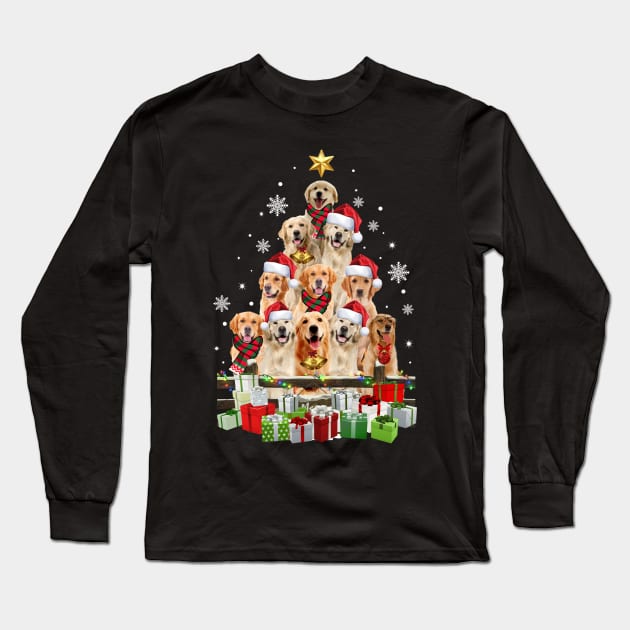 Golden Retriever Christmas Tree Long Sleeve T-Shirt by Che Tam CHIPS